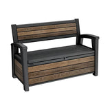 227L Outdoor Storage Bench, Resin Storage Box, Brown
